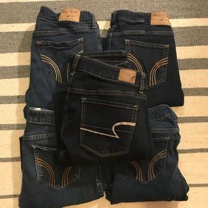 SOLD! HUGE Hollister & American Eagle Jeans Bundle